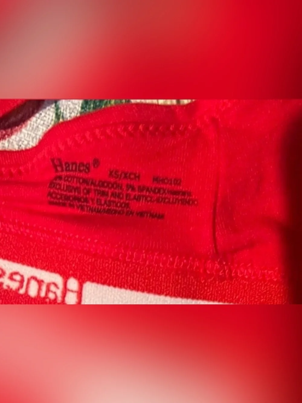 Hanes Originals 2 Pack Cotton Stretch Triangle Bralettes Red & Black XS NWT